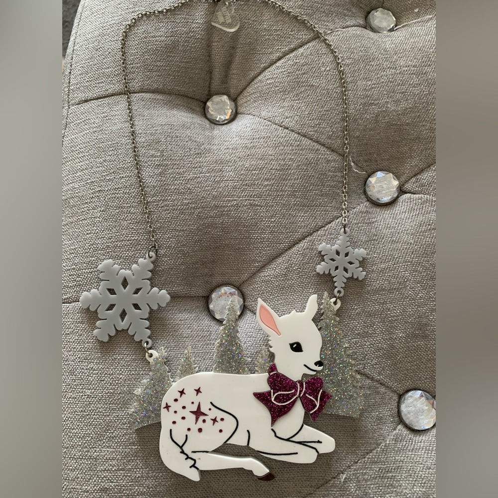 Glitter Punk Acrylic Winter Necklace - Rare